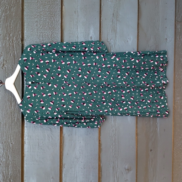 BODEN Aurelia Tunic Green Heathland Bud sz 8L Women's - Picture 5 of 10